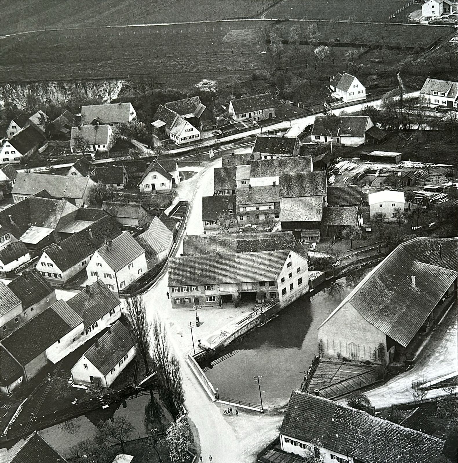 Wittislingen aus der Luft, 1957